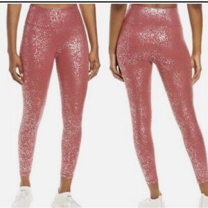 Sweaty Betty Pink Metallic Leggings